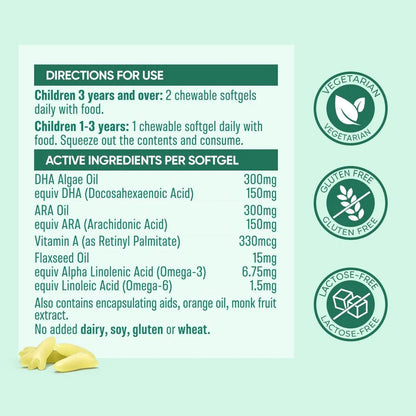 Lifestream Genius Brains DHA Kids 30 Chewable Softgels - 1st Stop Marshall's Health Shop, Gift Shop! - Heath and Natural Therapy New Brighton Christchurch - Naturopath