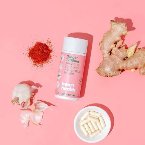 Lifestream Ginger 1000mg 60 VegeCaps Assists digestion and calms tummies, helping with healthy circulation.  Lifestream Ginger 1000mg provides a high potency ginger extract. Ginger is one of nature’s most valued herbs + is well known for helping to support the body’s digestive + circulatory systems.