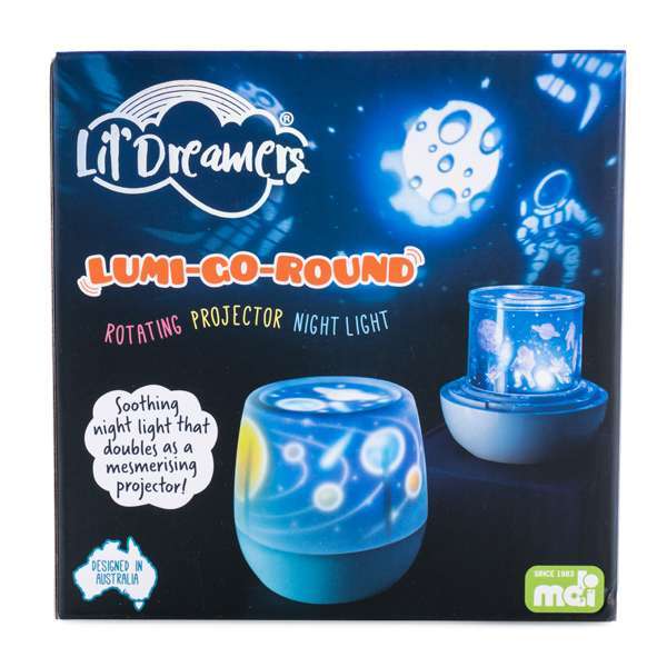 Lil Dreamers Lumi - Go - Round Space Rotating Projector Light - 1st Stop Marshall's Health Shop, Gift Shop! - Heath and Natural Therapy New Brighton Christchurch - Naturopath