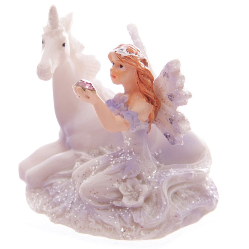 Lilac Glitter Flower Fairy & Unicorn World Figures - MarshallsHealthShop