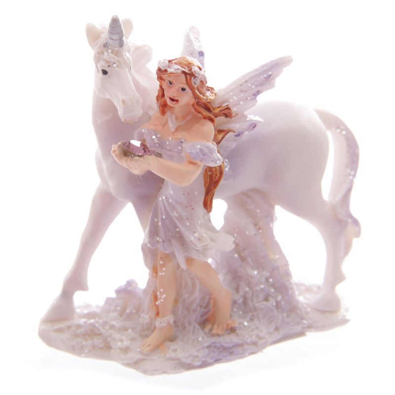 Lilac Glitter Flower Fairy & Unicorn World Figures - MarshallsHealthShop