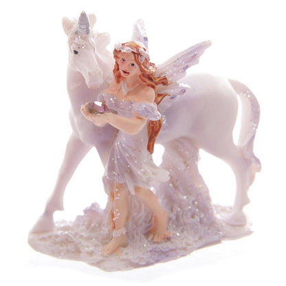 Lilac Glitter Flower Fairy & Unicorn World Figures - MarshallsHealthShop