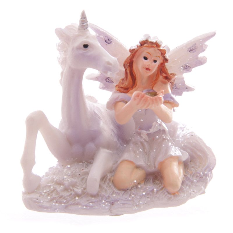 Lilac Glitter Flower Fairy & Unicorn World Figures - MarshallsHealthShop