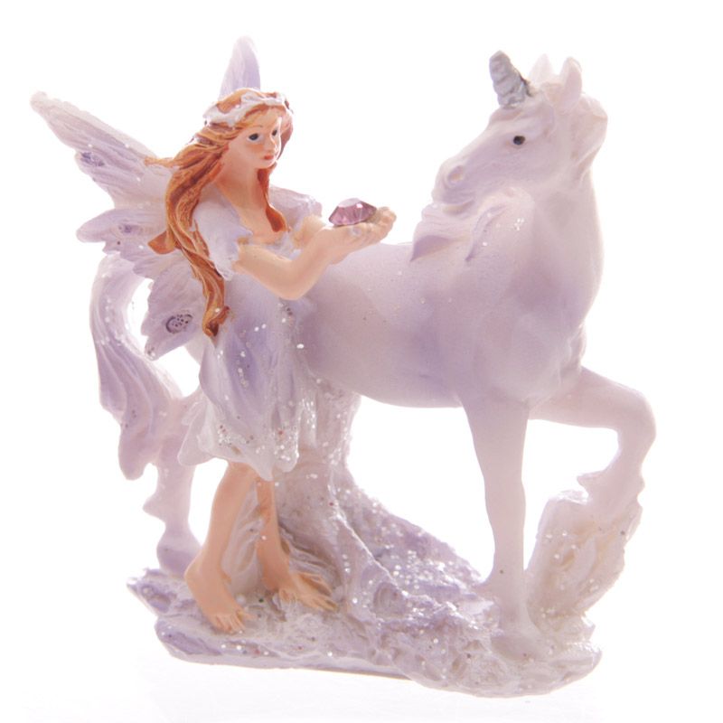 Lilac Glitter Flower Fairy & Unicorn World Figures - MarshallsHealthShop