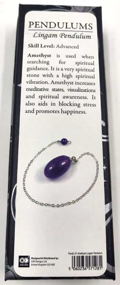 Lingam Pendulum Amethyst - MarshallsHealthShop