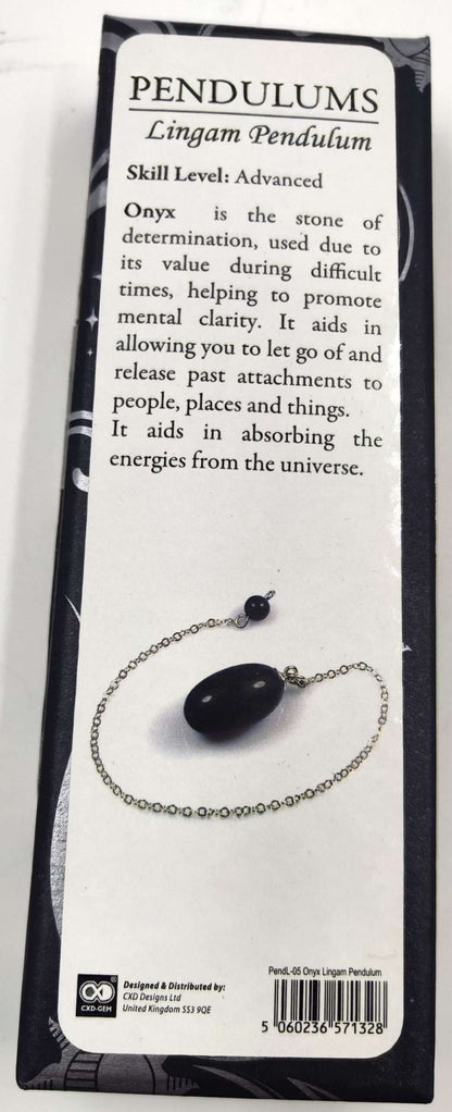 Lingam Pendulum Black Onyx - MarshallsHealthShop