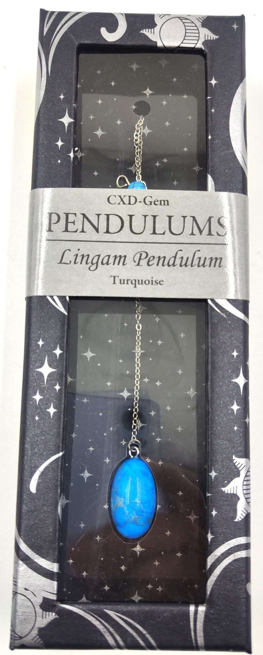 Lingam Pendulum Turquoise (Howlite) - MarshallsHealthShop
