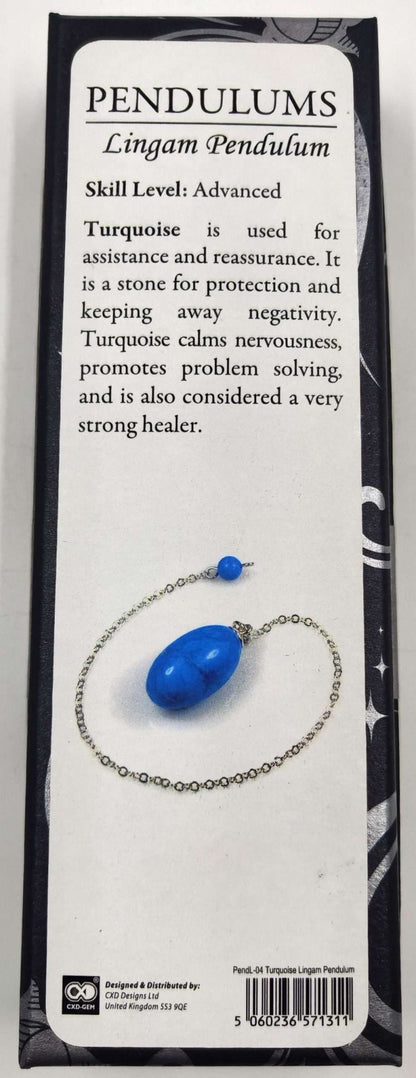 Lingam Pendulum Turquoise (Howlite) - MarshallsHealthShop