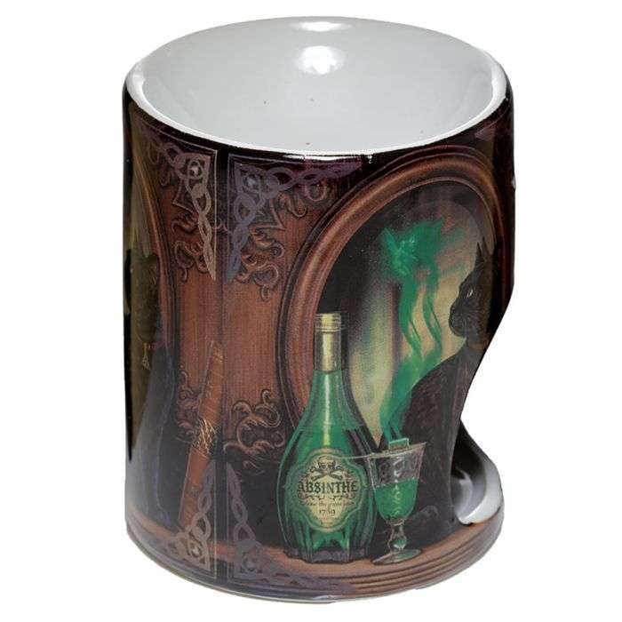 Lisa Parker Absinthe Cat Oil Burner - 1st Stop Marshall's Health Shop, Gift Shop! - Heath and Natural Therapy New Brighton Christchurch - Naturopath