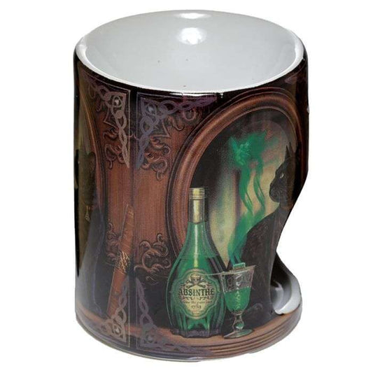 Lisa Parker Absinthe Cat Oil Burner - 1st Stop Marshall's Health Shop, Gift Shop! - Heath and Natural Therapy New Brighton Christchurch - Naturopath