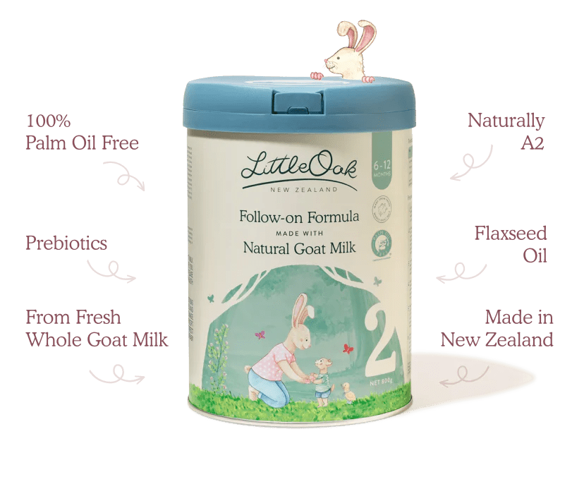 Little Oak Natural Goat Milk Follow - on Formula with Olive Oil 800gm - 1st Stop Marshall's Health Shop, Gift Shop! - Heath and Natural Therapy New Brighton Christchurch - Naturopath