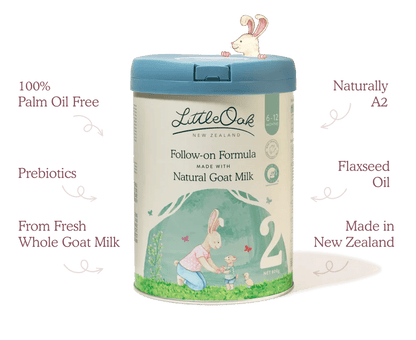 Little Oak Natural Goat Milk Follow - on Formula with Olive Oil 800gm - 1st Stop Marshall's Health Shop, Gift Shop! - Heath and Natural Therapy New Brighton Christchurch - Naturopath