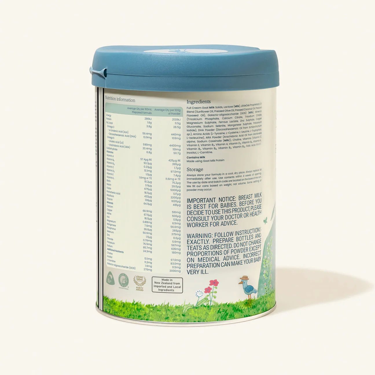 Little Oak Natural Goat Milk Follow - on Formula with Olive Oil 800gm - 1st Stop Marshall's Health Shop, Gift Shop! - Heath and Natural Therapy New Brighton Christchurch - Naturopath
