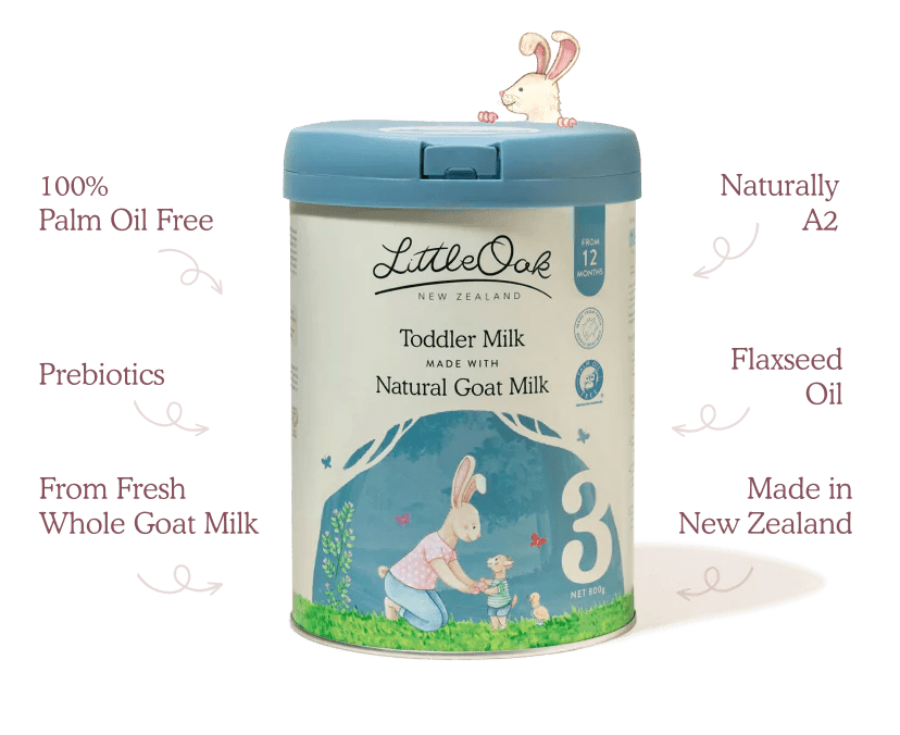 Little Oak Natural Goat Milk Toddler Milk with Olive Oil 800gm - 1st Stop Marshall's Health Shop, Gift Shop! - Heath and Natural Therapy New Brighton Christchurch - Naturopath