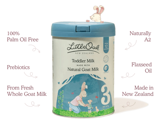 Little Oak Natural Goat Milk Toddler Milk with Olive Oil 800gm - 1st Stop Marshall's Health Shop, Gift Shop! - Heath and Natural Therapy New Brighton Christchurch - Naturopath