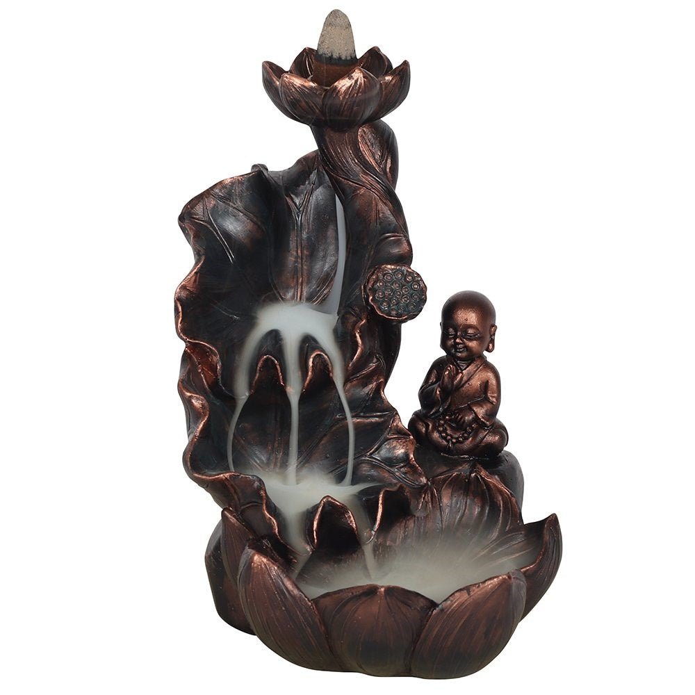 Lotus & Buddha Bronze Backflow Burner - MarshallsHealthShop