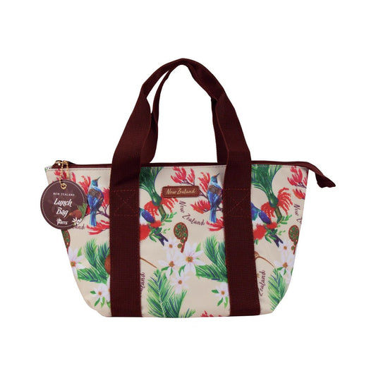 Lunch Bag Birds Flower Beige - MarshallsHealthShop
