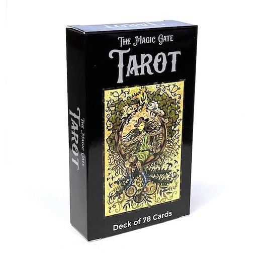 The Magic Gate Tarot Deck
Deck of 78 cards with 22 major arcana and 56 minor arcana. Artwork by Vera Petruk. H:12 x W:7 x D:3 cm. No book. The Magic Gate Tarot Deck is a bridge between the world of humans and the Unknown. The cards will show you the hidden paths leading to the Secret Knowledge, they are the mirror of truth, the enchanting key to the power of your potentials and locked skills, the touch of Mystery.

1st Stop, Marshall's Health Shop, Gift Shop!