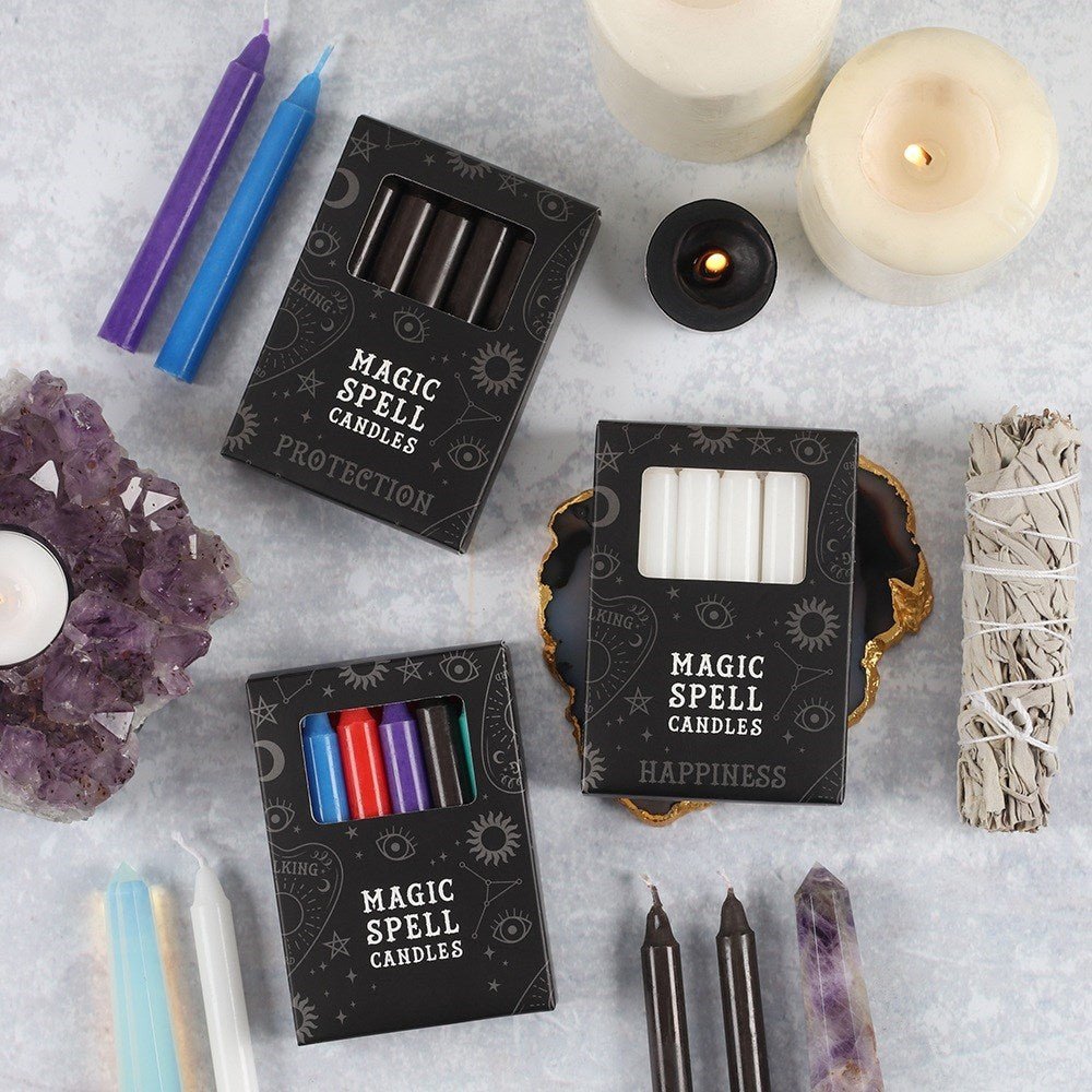 Magic Spell Candles Black "Protection" - MarshallsHealthShop