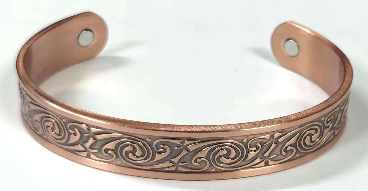 Magnetic Copper Bracelet Koru Swirl - MarshallsHealthShop