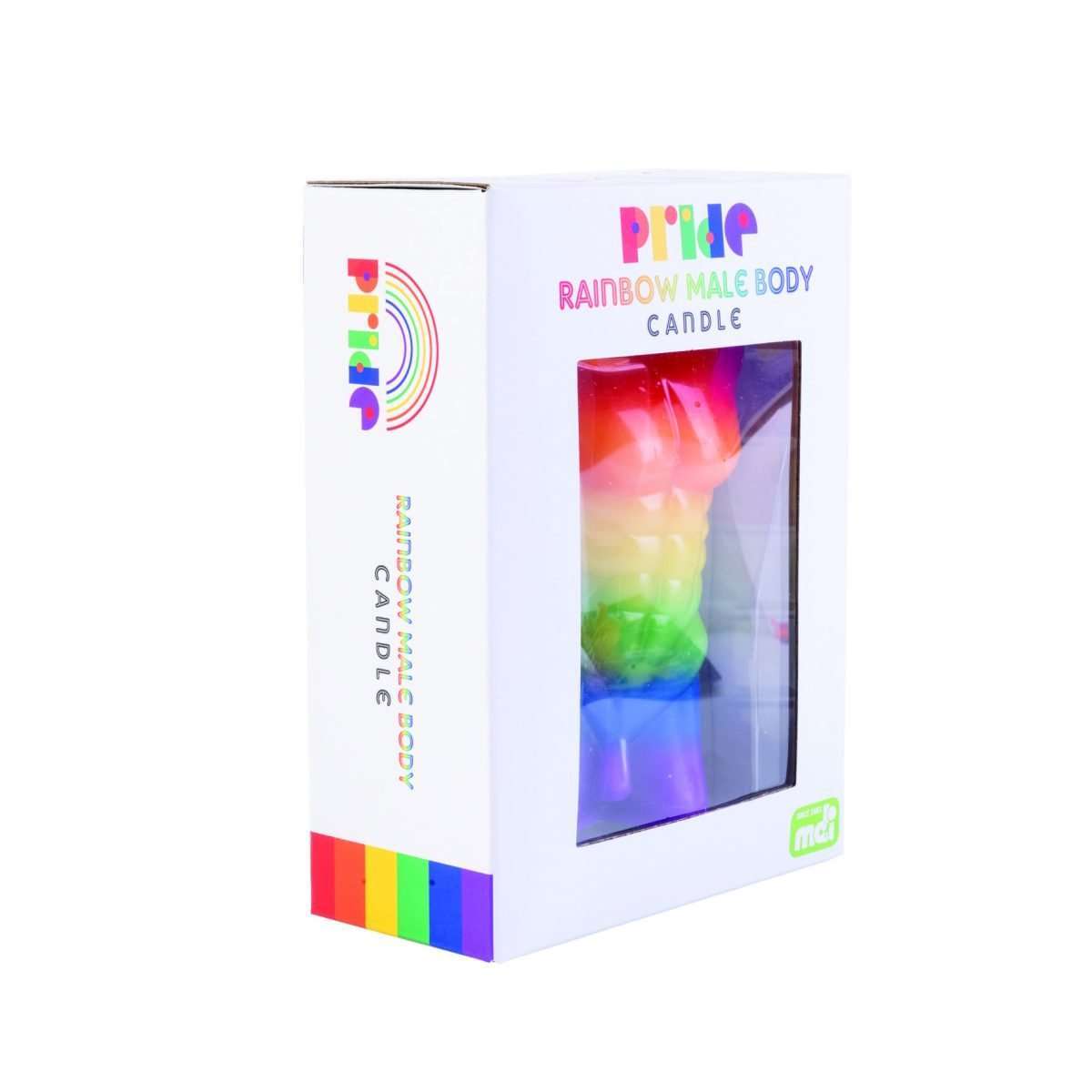 Male Body Candle Rainbow Pride - MarshallsHealthShop