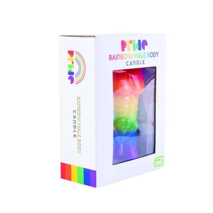 Male Body Candle Rainbow Pride - MarshallsHealthShop