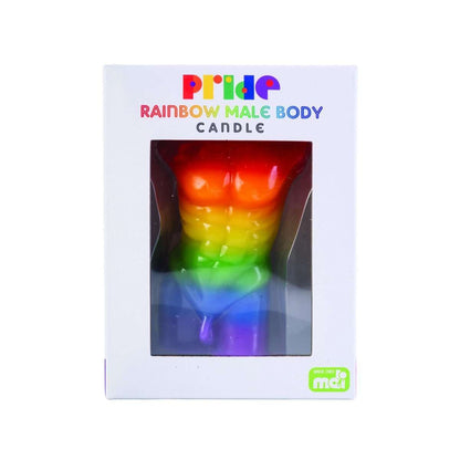 Male Body Candle Rainbow Pride - MarshallsHealthShop