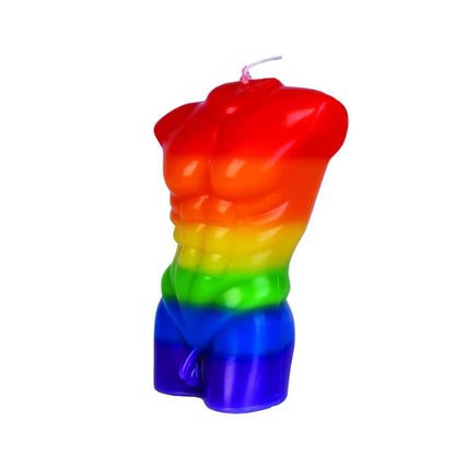 Male Body Candle Rainbow Pride - MarshallsHealthShop