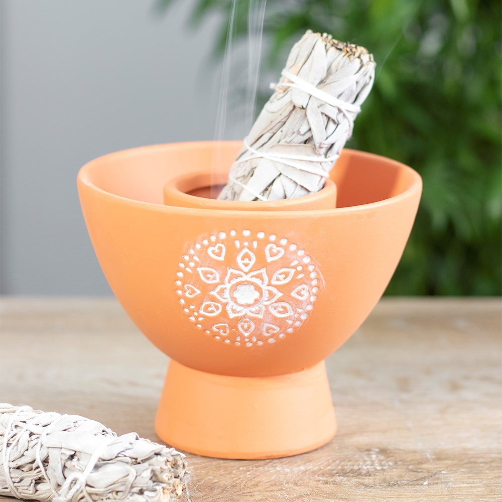 Mandela Natural Terracotta Smudge Bowl - MarshallsHealthShop