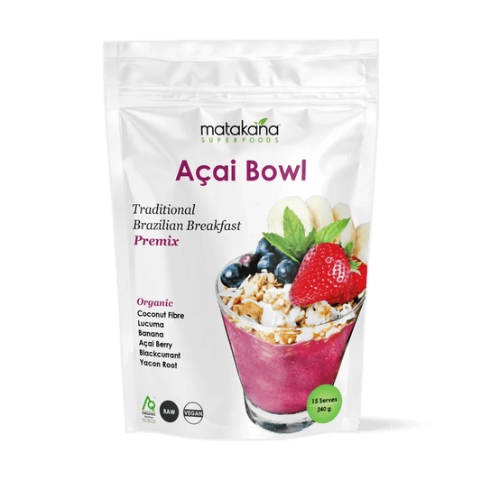 Matakana Organic Acai Bowl Premix 240g - 1st Stop Marshall's Health Shop, Gift Shop! - Heath and Natural Therapy New Brighton Christchurch - Naturopath