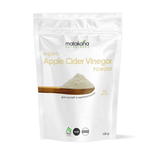 Matakana Organic Apple Cider Vinegar 100g - 1st Stop Marshall's Health Shop, Gift Shop! - Heath and Natural Therapy New Brighton Christchurch - Naturopath