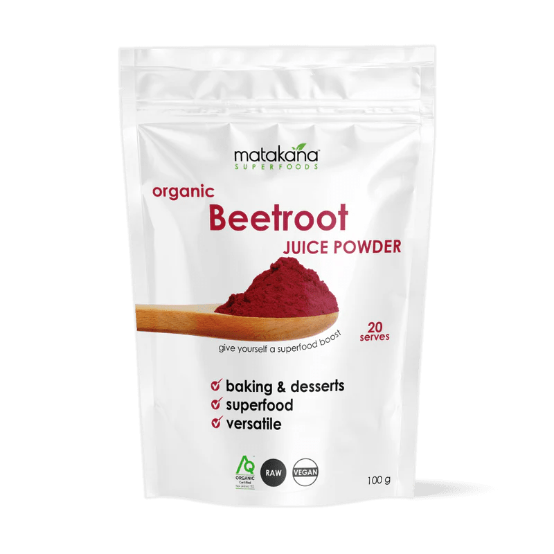 Matakana Organic Beetroot Juice Powder 150g - 1st Stop Marshall's Health Shop, Gift Shop! - Heath and Natural Therapy New Brighton Christchurch - Naturopath