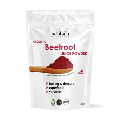 Matakana Organic Beetroot Juice Powder 150g - 1st Stop Marshall's Health Shop, Gift Shop! - Heath and Natural Therapy New Brighton Christchurch - Naturopath