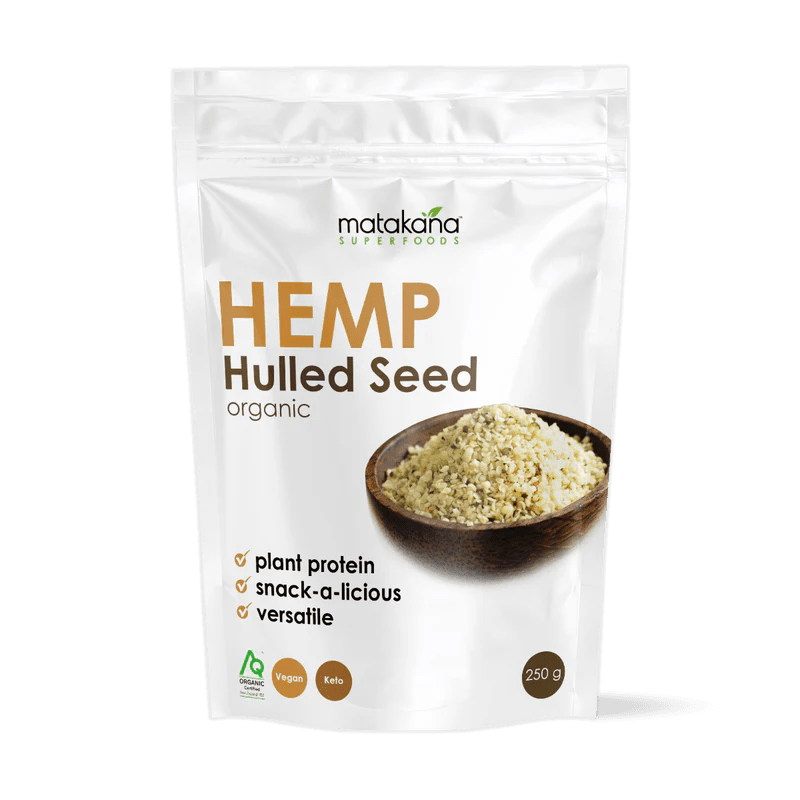 Matakana Organic Hemp Hulled Seeds 250g - 1st Stop Marshall's Health Shop, Gift Shop! - Heath and Natural Therapy New Brighton Christchurch - Naturopath