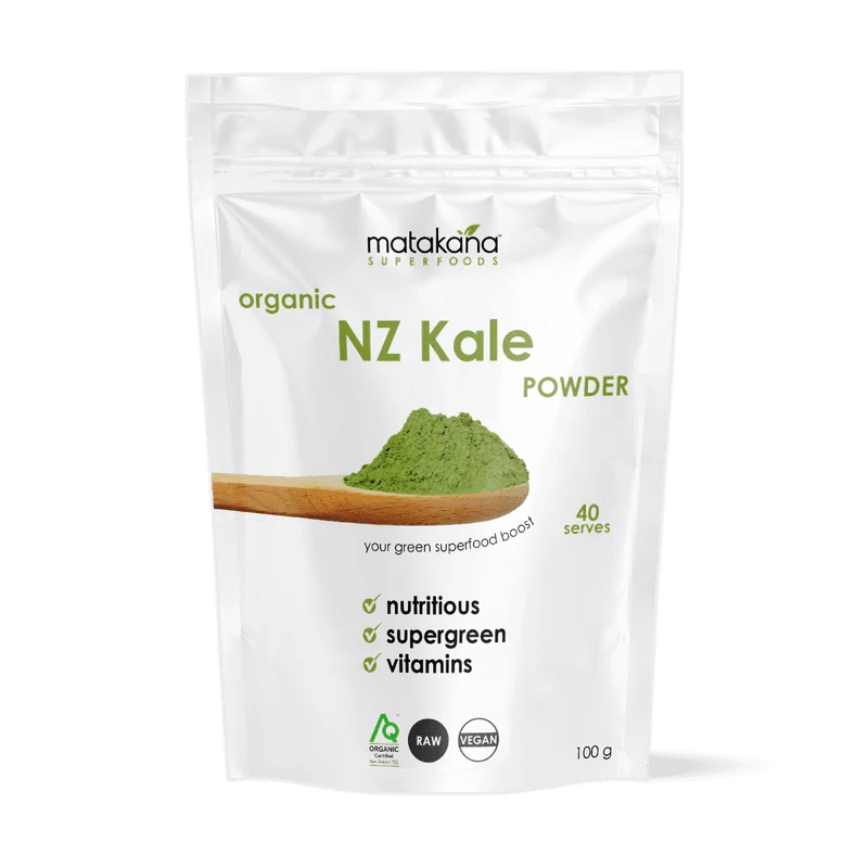 Matakana Organic Kale Powder 100g - 1st Stop Marshall's Health Shop, Gift Shop! - Heath and Natural Therapy New Brighton Christchurch - Naturopath