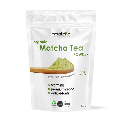Matakana Organic Matcha Tea Powder 100g - 1st Stop Marshall's Health Shop, Gift Shop! - Heath and Natural Therapy New Brighton Christchurch - Naturopath