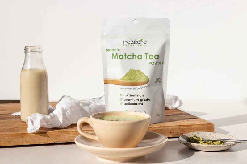 Matakana Organic Matcha Tea Powder 100g - 1st Stop Marshall's Health Shop, Gift Shop! - Heath and Natural Therapy New Brighton Christchurch - Naturopath