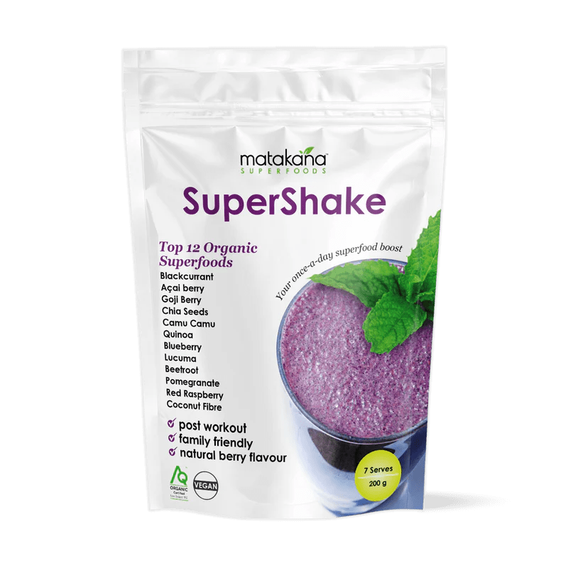 Matakana Organic Super Shake - 1st Stop Marshall's Health Shop, Gift Shop! - Heath and Natural Therapy New Brighton Christchurch - Naturopath