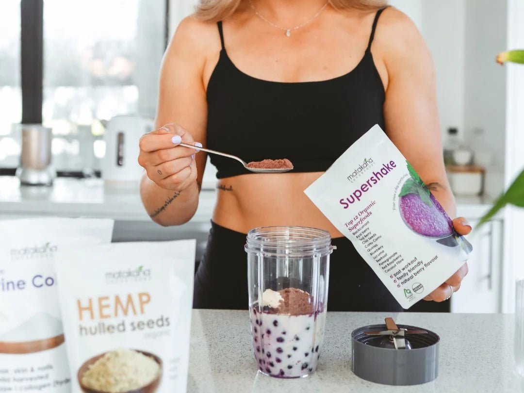 Matakana Organic Super Shake - 1st Stop Marshall's Health Shop, Gift Shop! - Heath and Natural Therapy New Brighton Christchurch - Naturopath