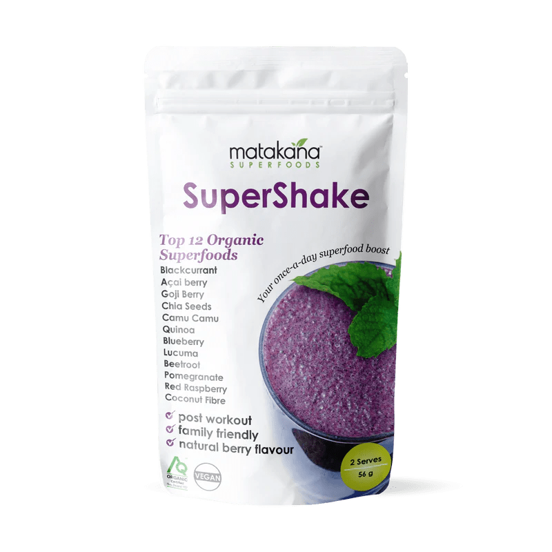 Matakana Organic Super Shake - 1st Stop Marshall's Health Shop, Gift Shop! - Heath and Natural Therapy New Brighton Christchurch - Naturopath