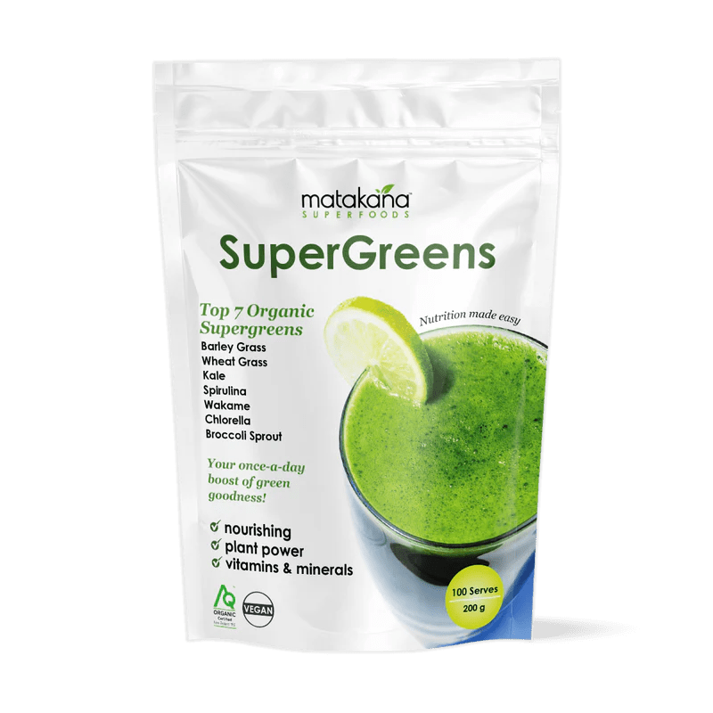 Matakana Organic Supergreens Powder - 1st Stop Marshall's Health Shop, Gift Shop! - Heath and Natural Therapy New Brighton Christchurch - Naturopath