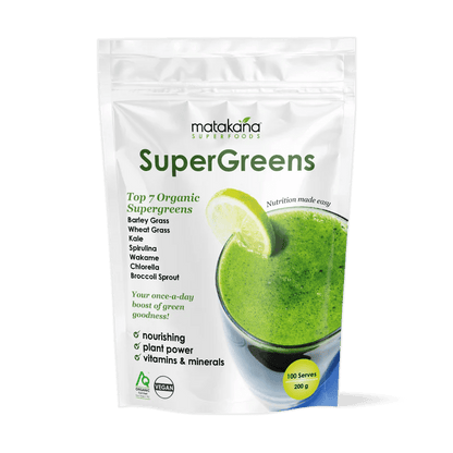 Matakana Organic Supergreens Powder - 1st Stop Marshall's Health Shop, Gift Shop! - Heath and Natural Therapy New Brighton Christchurch - Naturopath