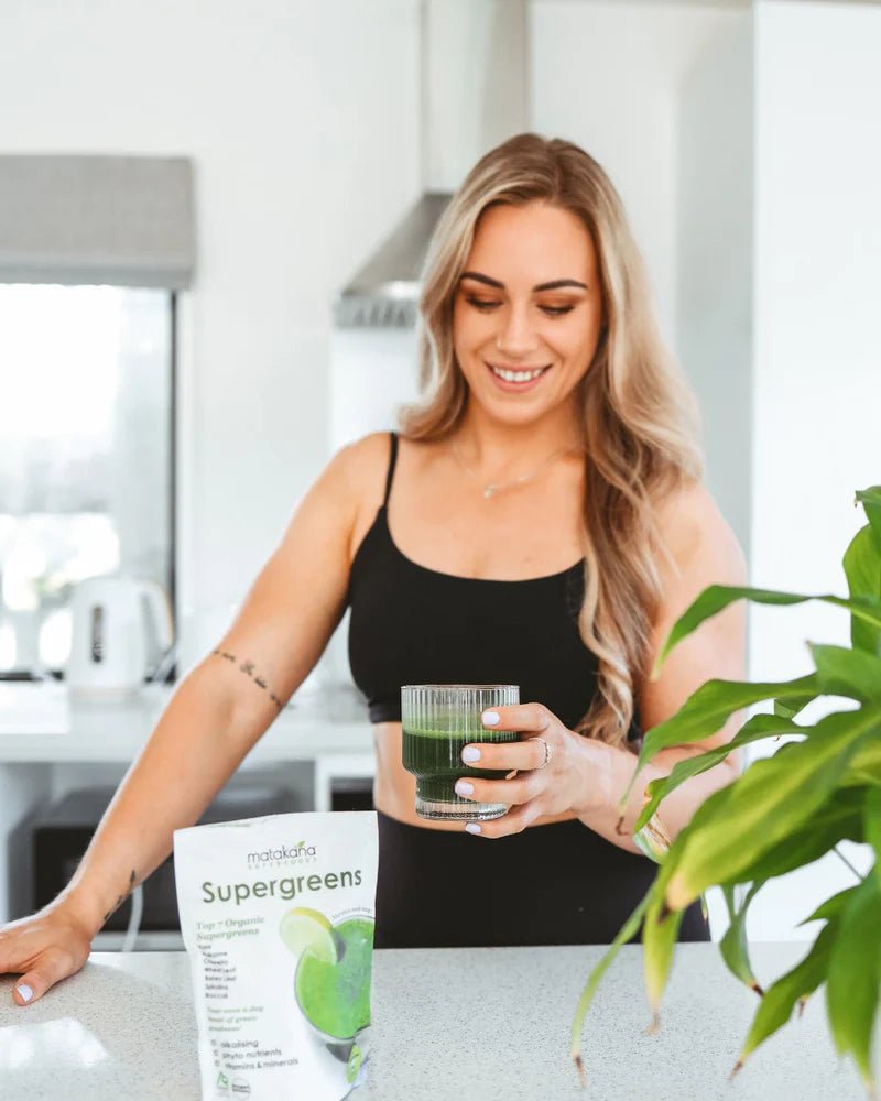 Matakana Organic Supergreens Powder - 1st Stop Marshall's Health Shop, Gift Shop! - Heath and Natural Therapy New Brighton Christchurch - Naturopath