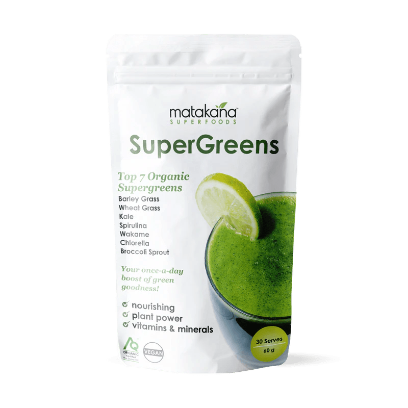 Matakana Organic Supergreens Powder - 1st Stop Marshall's Health Shop, Gift Shop! - Heath and Natural Therapy New Brighton Christchurch - Naturopath