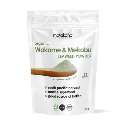 Matakana Organic Wakame & Mekabu Seaweed Powder 100g - 1st Stop Marshall's Health Shop, Gift Shop! - Heath and Natural Therapy New Brighton Christchurch - Naturopath