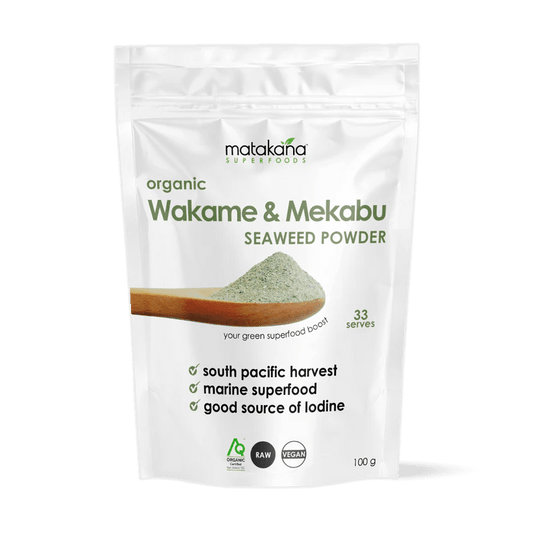 Matakana Organic Wakame & Mekabu Seaweed Powder 100g - 1st Stop Marshall's Health Shop, Gift Shop! - Heath and Natural Therapy New Brighton Christchurch - Naturopath