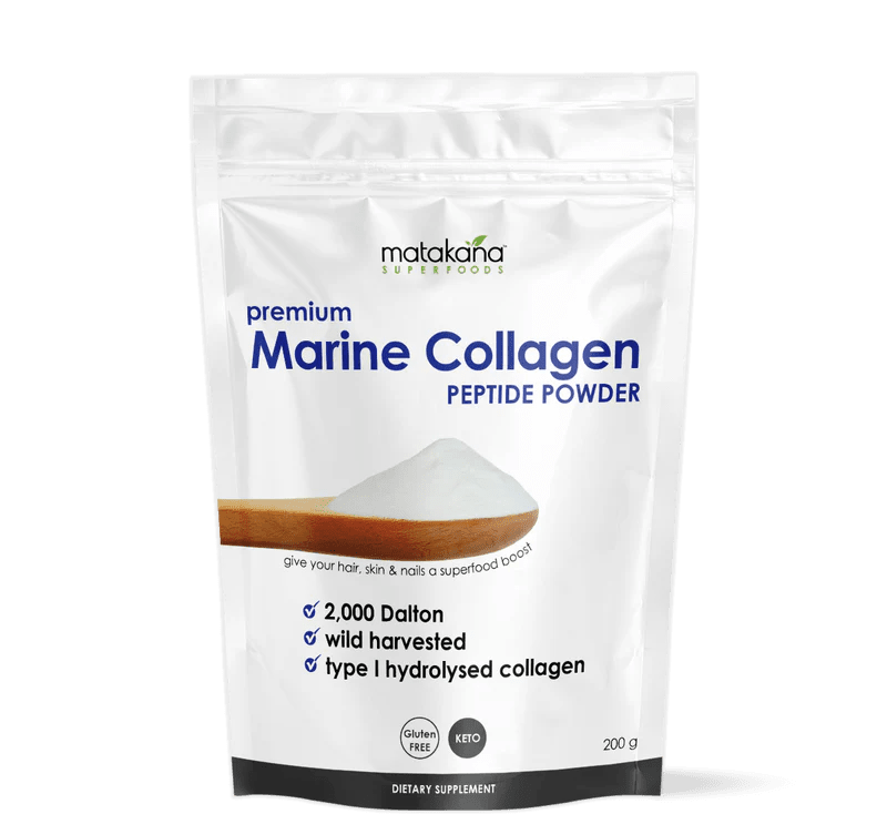 Matakana Premium Marine Collagen Powder 200g - 1st Stop Marshall's Health Shop, Gift Shop! - Heath and Natural Therapy New Brighton Christchurch - Naturopath