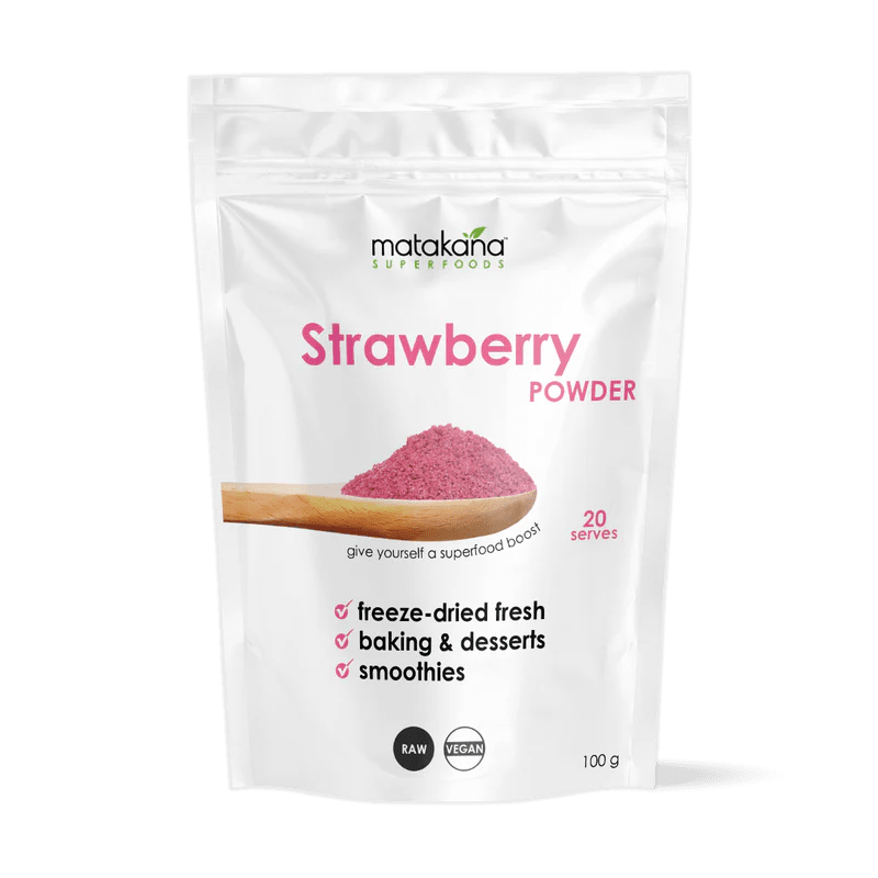 Matakana Strawberry Powder 100g - 1st Stop Marshall's Health Shop, Gift Shop! - Heath and Natural Therapy New Brighton Christchurch - Naturopath
