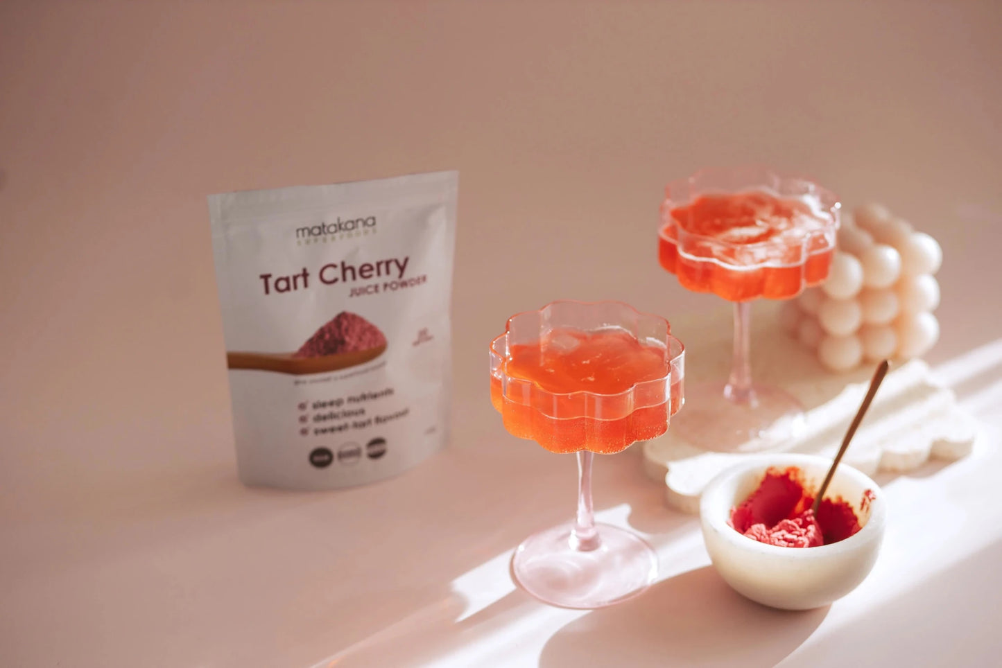 Matakana Tart Cherry Juice Powder 100g - 1st Stop Marshall's Health Shop, Gift Shop! - Heath and Natural Therapy New Brighton Christchurch - Naturopath