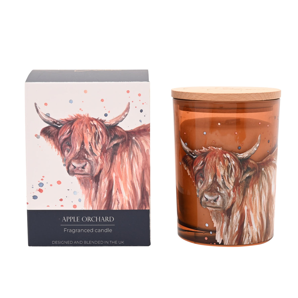 Meg H Candle 250g Highland Cow Apple Orchard# - 1st Stop Marshall's Health Shop, Gift Shop! - Heath and Natural Therapy New Brighton Christchurch - Naturopath#